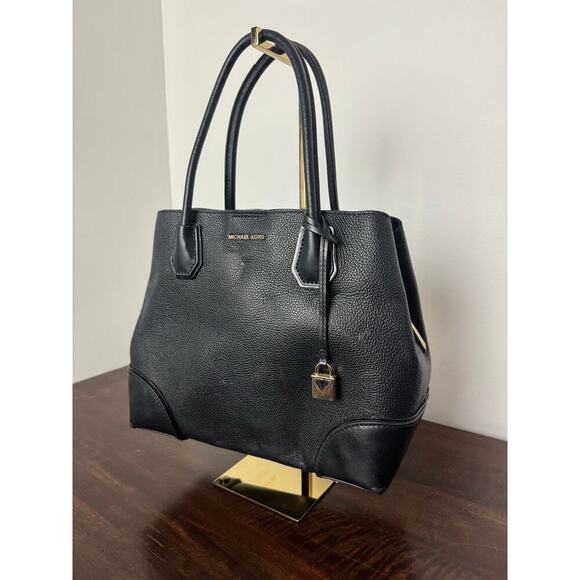 Michael Kors Mercer Gallery Med. Faux Pebbled Leather Tote Bag - Picture 1 of 12